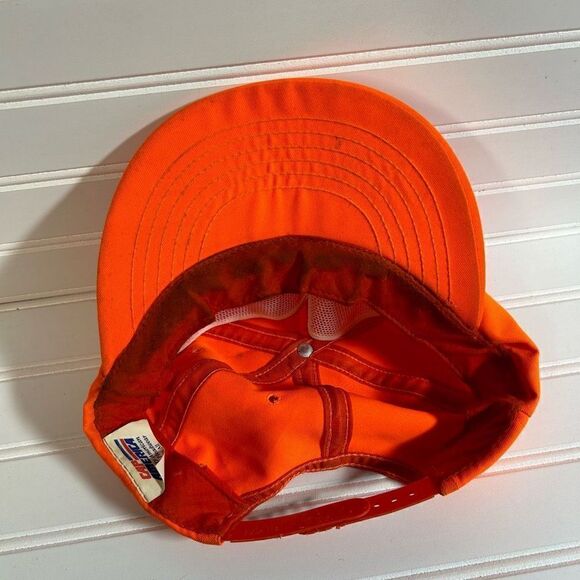 Cabela's Blaze Orange Vintage Cap America Field Worn Hat - Picture 4 of 5